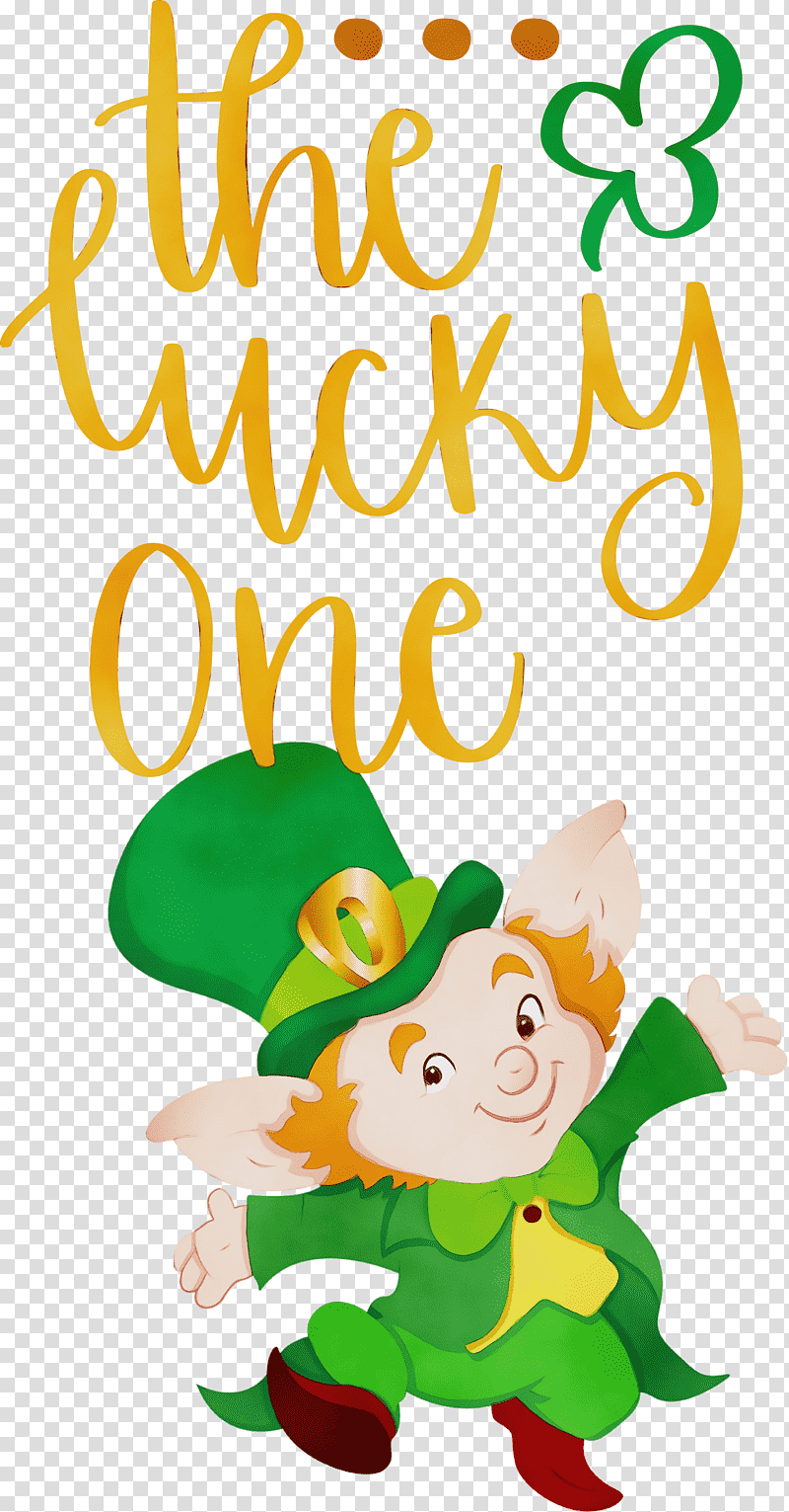 Saint Patrick's Day, Lucky One, St Patricks Day, Watercolor, Paint, Wet Ink, Saint Patricks Day transparent background PNG clipart