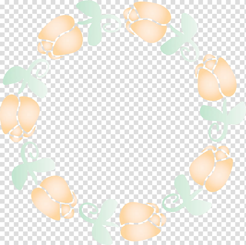 Tulip Frame Easter Frame, Yellow, Turquoise, Aqua, Line, Circle, Peach transparent background PNG clipart
