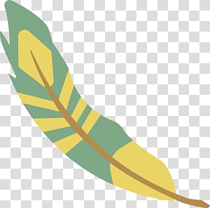 angle line yellow, Cartoon Feather, Watercolor Feather, Vintage Feather transparent background PNG clipart thumbnail