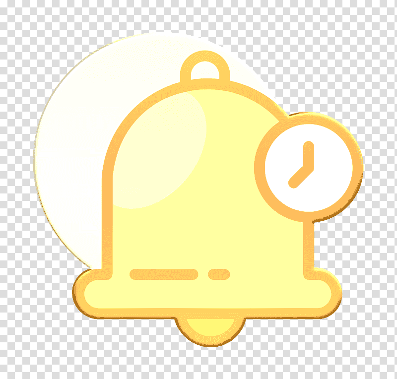 Time icon Reminder icon Bell icon, Yellow, Meter, Cartoon, Science, Biology transparent background PNG clipart