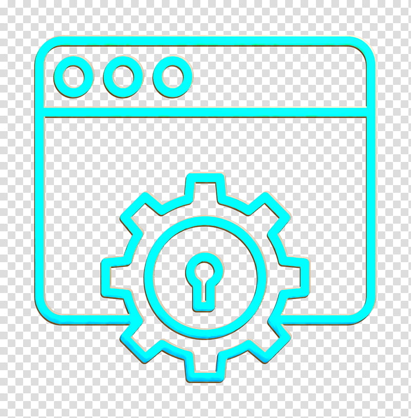 Cyber icon Web icon Seo and web icon, Turquoise transparent background PNG clipart