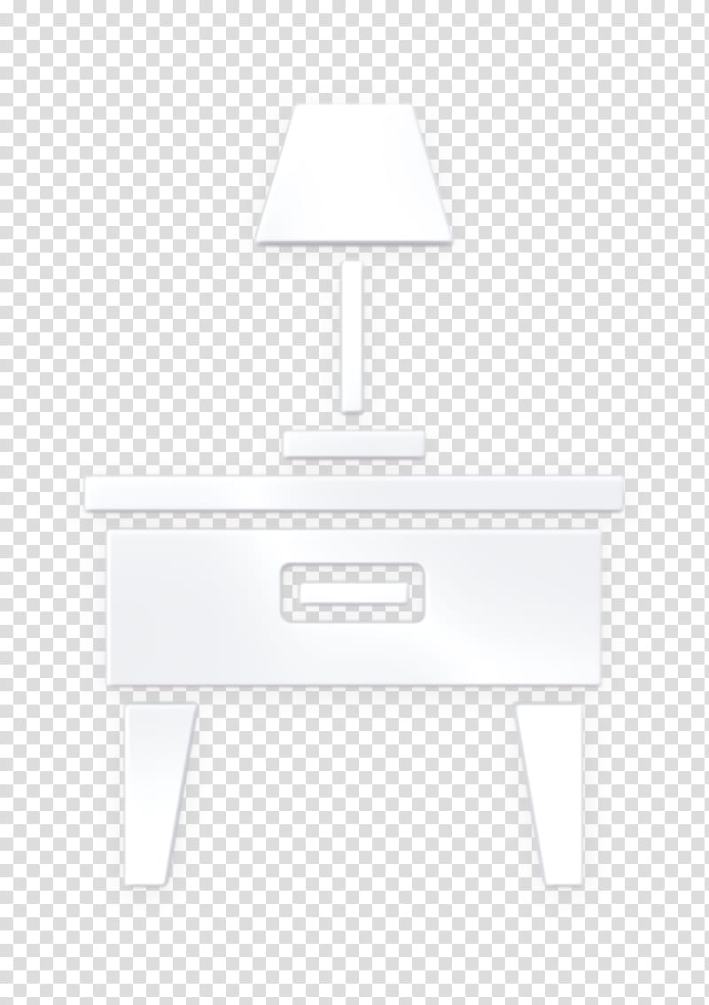Interiors icon Lamp icon, White, Furniture, Black, Table, Text, Line, Logo transparent background PNG clipart