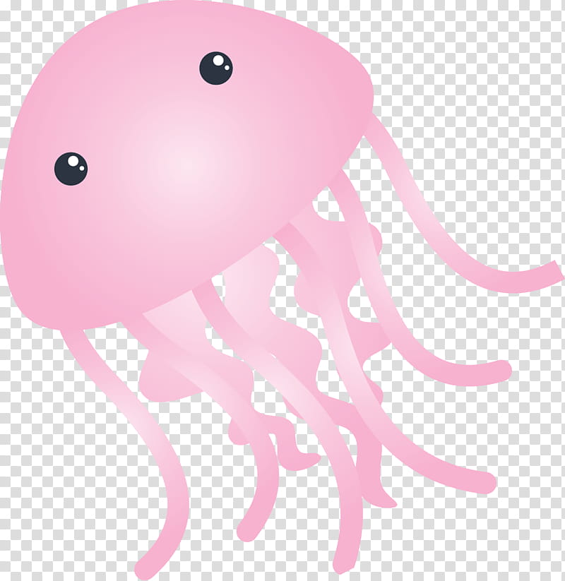 octopus pink cartoon jellyfish cnidaria, Material Property, Giant Pacific Octopus, Magenta, Animal Figure transparent background PNG clipart