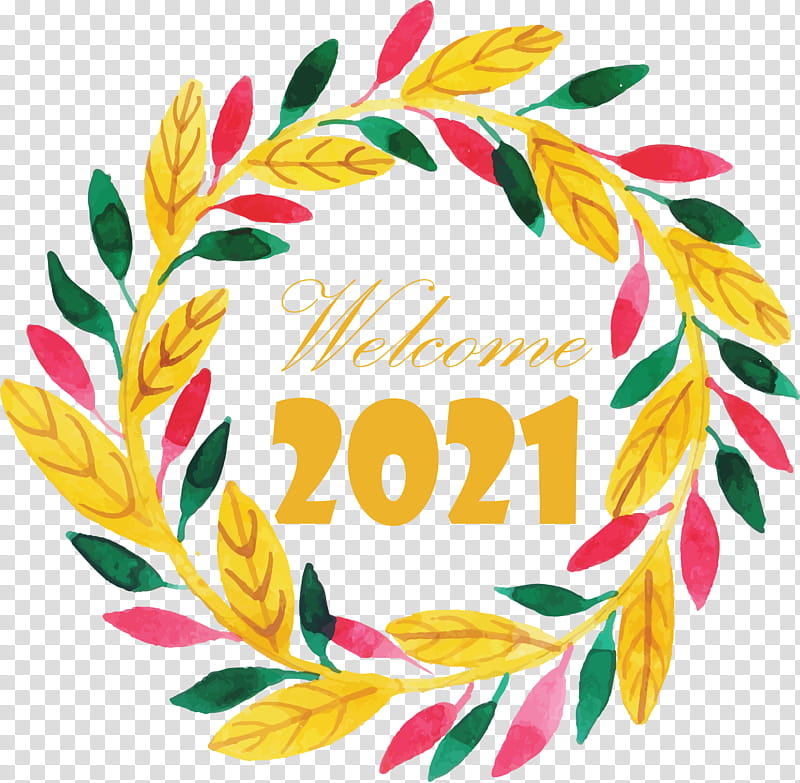 Happy New Year 2021 Welcome 2021 Hello 2021, Floral Design, Meter, Fruit transparent background PNG clipart