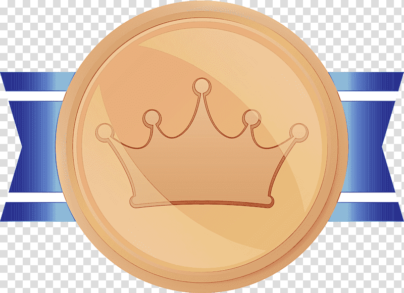 Crown, Brozen Badge, Blank Brozen Badge, Award Badge, Watercolor, Paint, Wet Ink transparent background PNG clipart