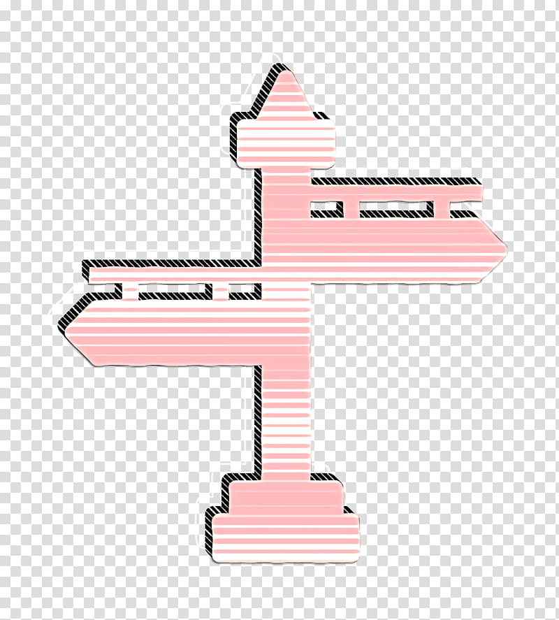 Maps and location icon Navigation and Maps icon Signpost icon, Pink, Line, Cross, Symbol transparent background PNG clipart