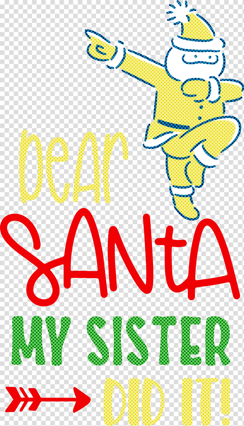 Dear Santa Christmas Santa, Christmas , Logo, Yellow, Meter, Line, Happiness transparent background PNG clipart