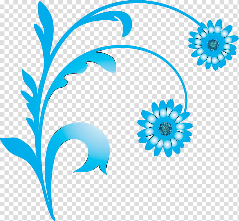 flower frame decoration frame floral frame, Aqua, Blue, Turquoise, Plant, Circle transparent background PNG clipart