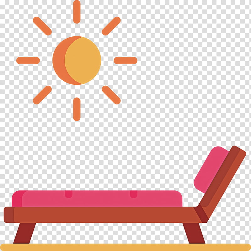 beach chair summer, Summer
, Orange, Furniture, Pink, Wall Sticker, Room, Table transparent background PNG clipart