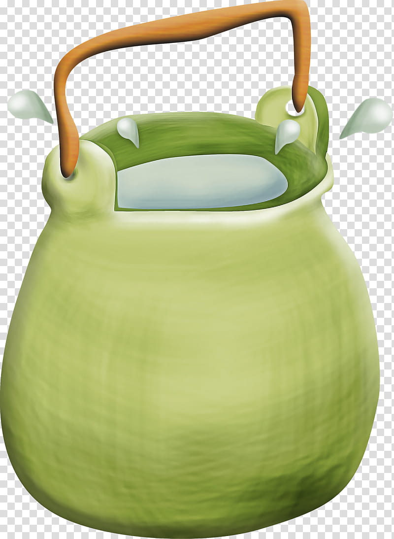 kettle green lid serveware cookware and bakeware, Home Appliance, Stovetop Kettle, Ceramic, Teapot transparent background PNG clipart