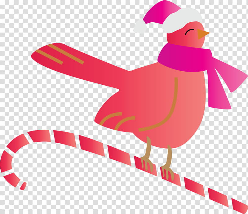 Flamingo, Winter Bird, Christmas Bird, Cartoon Bird, Pink, Water Bird, Christmas transparent background PNG clipart