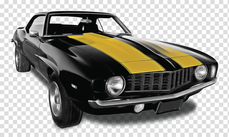 land vehicle vehicle car muscle car coupé, Model Car, Classic Car, Sedan, Hood, Sports Car, Chevrolet Camaro, Hardtop transparent background PNG clipart