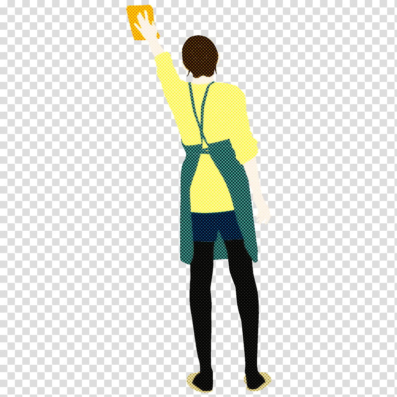 spring cleaning, Standing, Yellow, Gesture transparent background PNG clipart
