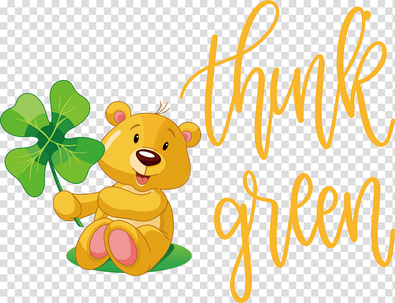 Think Green St Patricks Day Saint Patrick, Bears, Teddy Bear, Giant Panda, Royaltyfree, Heart, Grizzly Bear transparent background PNG clipart