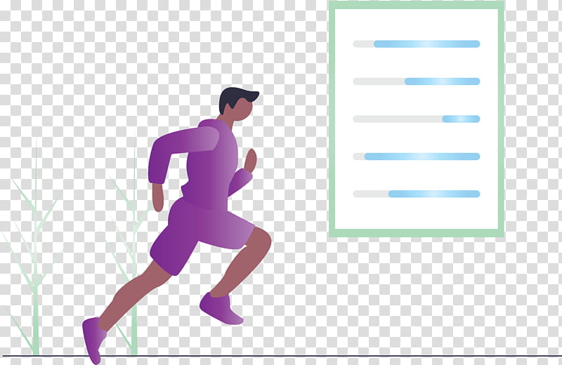 fitness sport man, Running, Purple, Recreation, Joint, Lunge, Jogging, Knee transparent background PNG clipart