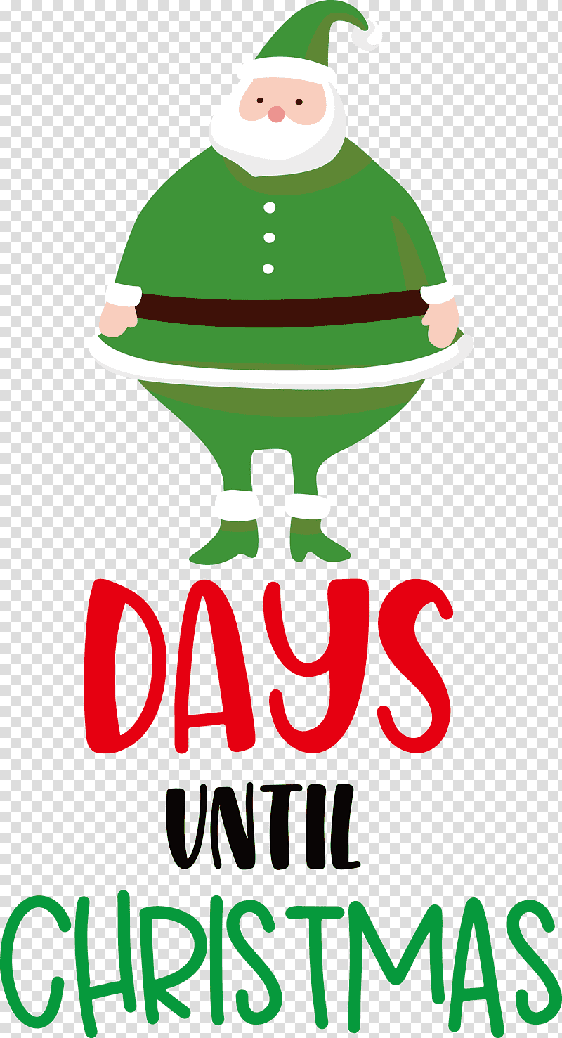 Days until Christmas Christmas Santa Claus, Christmas , Christmas Tree, Christmas Day, Holiday Ornament, Logo, Christmas Ornament transparent background PNG clipart