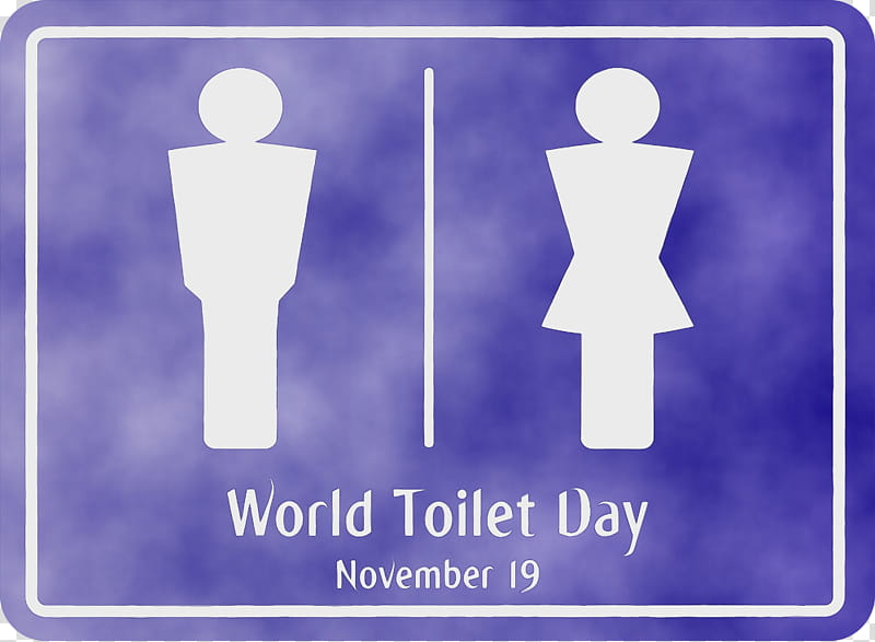 sign public toilet gender symbol symbol, World Toilet Day, Watercolor, Paint, Wet Ink, Male, Bathroom transparent background PNG clipart