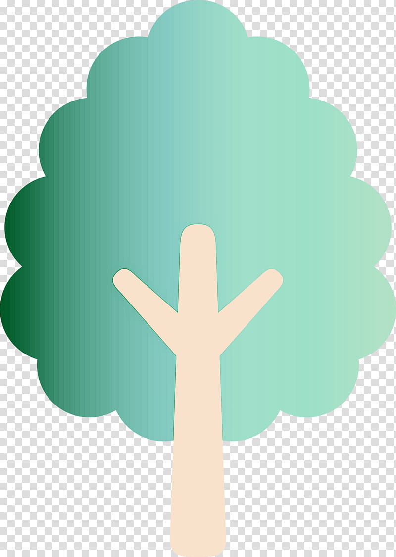 green symbol leaf cross cloud, Abstract Tree, Cartoon Tree, Plant, Religious Item transparent background PNG clipart