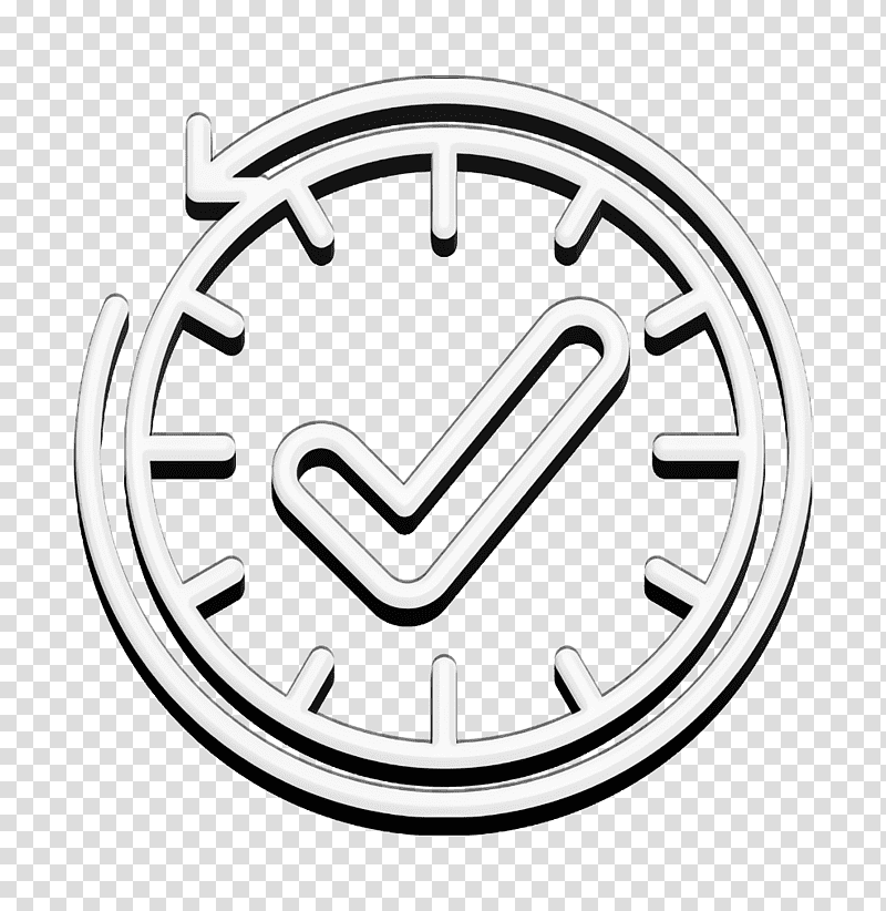 Deadline icon Success icon Project Management icon, Line Art, Black And White
, Symbol, Meter, Rim, Mathematics transparent background PNG clipart