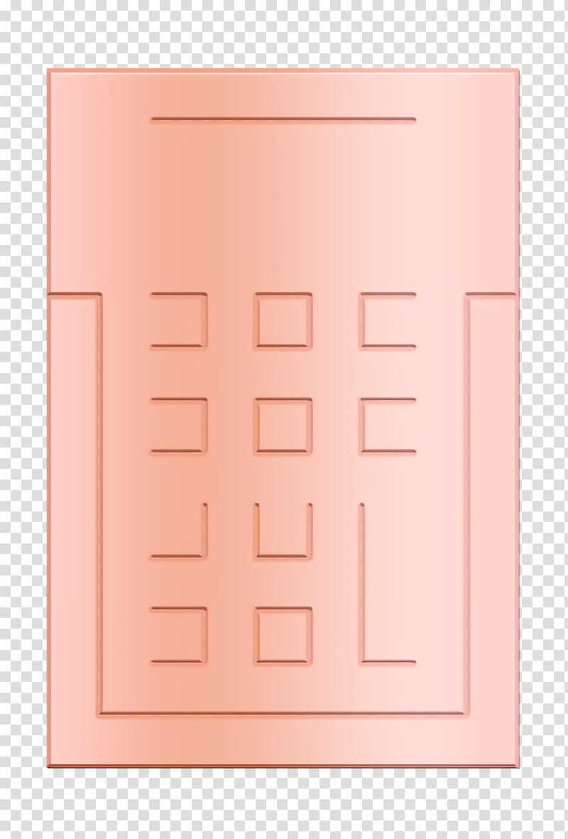 Calculator icon Business and Office icon, Angle, Line, Meter, Peach transparent background PNG clipart