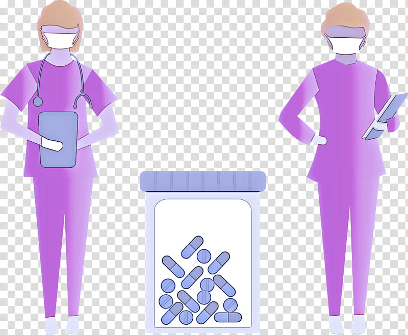 Nurse International Nurses Day Medical Worker Day, Purple, Violet, Uniform transparent background PNG clipart