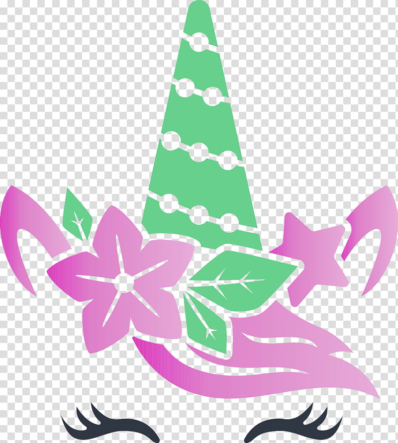leaf plant, Unicorn, Christmas Unicorn, Watercolor, Paint, Wet Ink transparent background PNG clipart