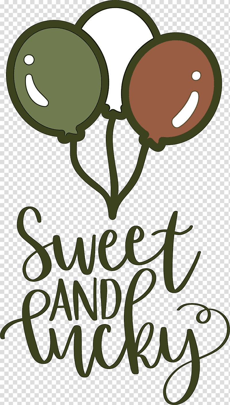 Sweet And Lucky St Patricks Day, Decal, Sticker, Clover, Saint Patricks Day, Plant Stem, Text transparent background PNG clipart
