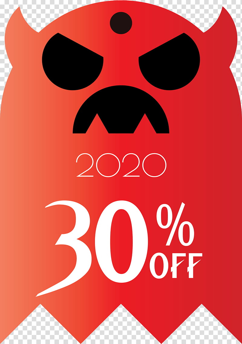 Halloween Discount 30% Off, 30 Off, Logo, Snout, Meter transparent background PNG clipart