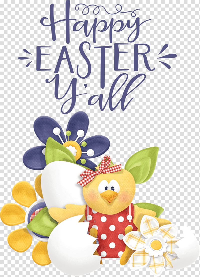 Happy Easter Easter Sunday Easter, Easter
, Cartoon, Easter Bunny, Easter Egg, Chicken, Dongman transparent background PNG clipart