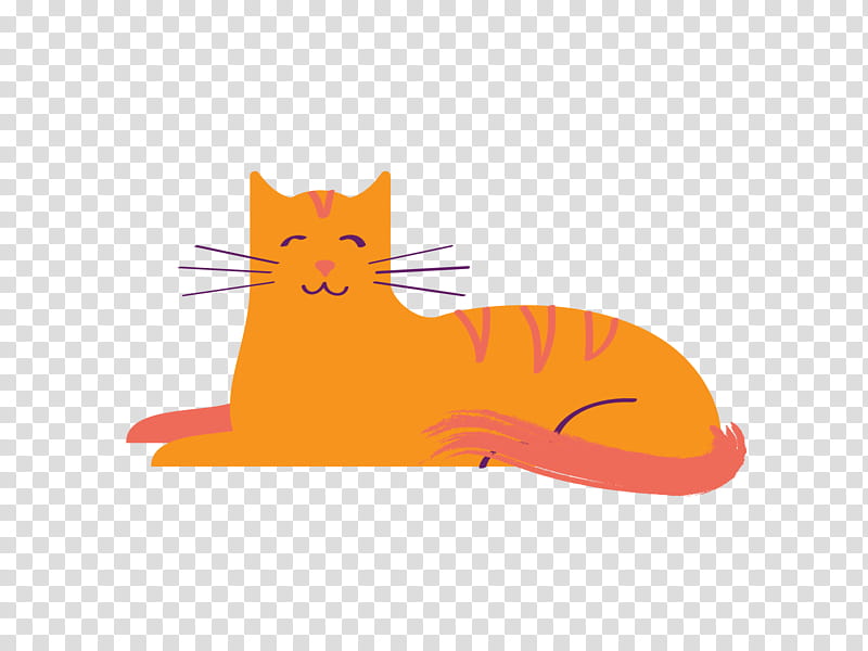 Orange, Cat, Small To Mediumsized Cats, Yellow, Whiskers, Tail, Kitten, Cat Toy transparent background PNG clipart