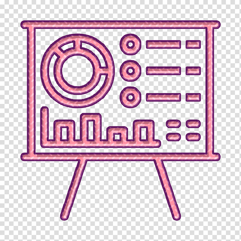 Business icon Chart icon Presentation icon, Cartoon, Purple, Line, Meter, Number, Signage transparent background PNG clipart