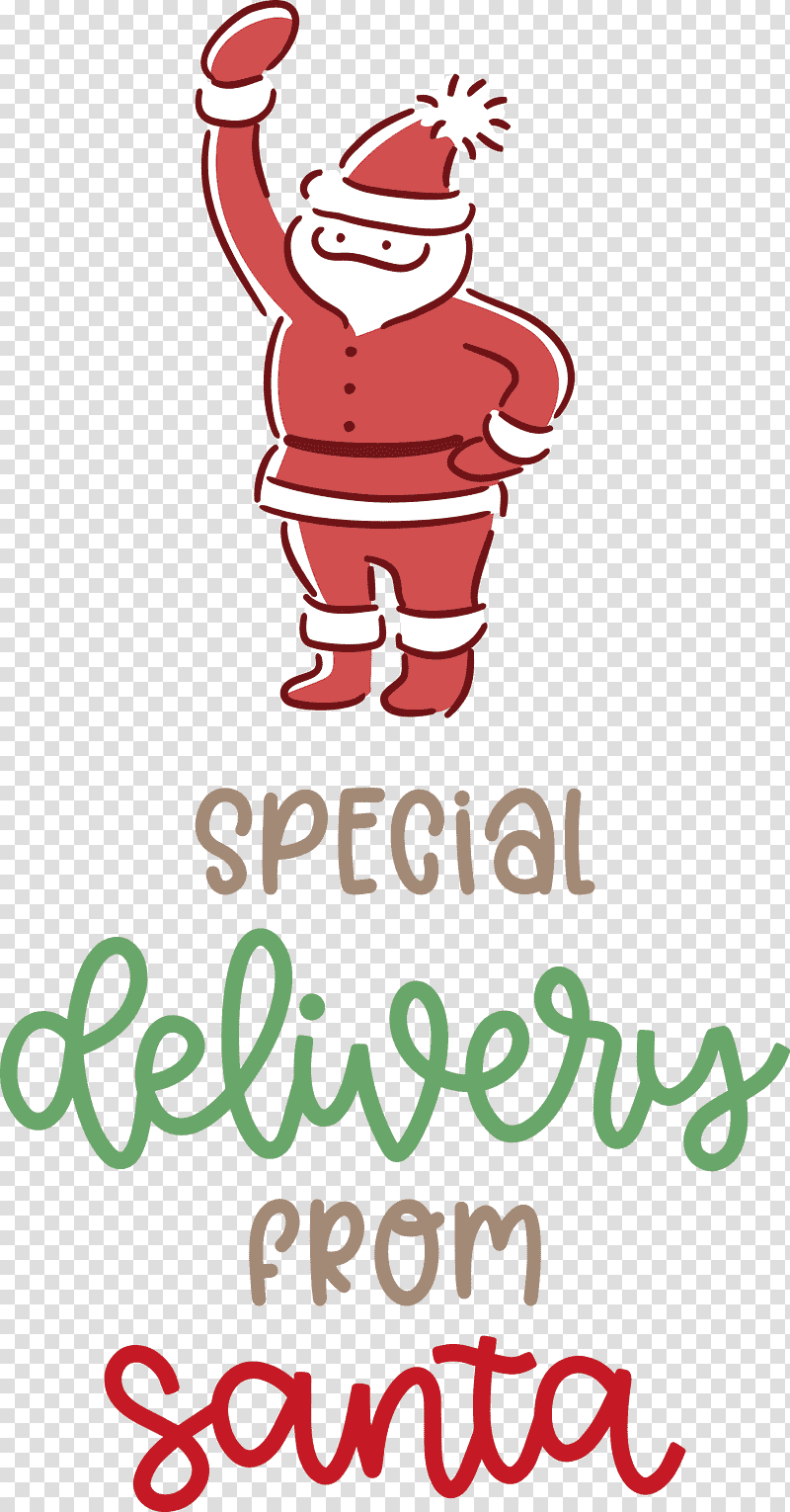 Special Delivery From Santa Santa Christmas, Christmas , Christmas Decoration, Logo, Christmas Day, Meter, Character transparent background PNG clipart