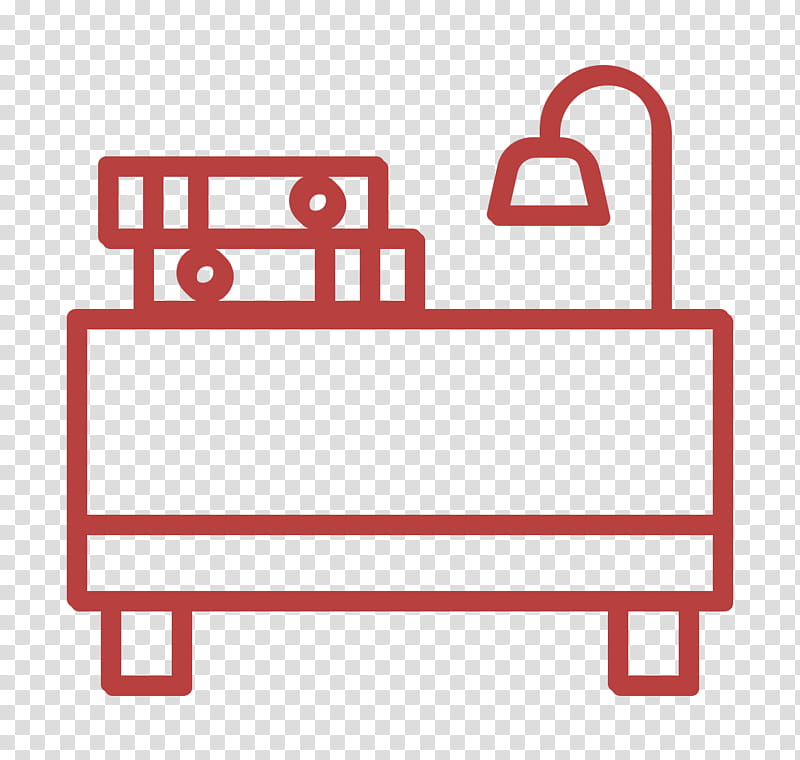 Desk icon School icon, Red, Line, Furniture, Rectangle transparent background PNG clipart