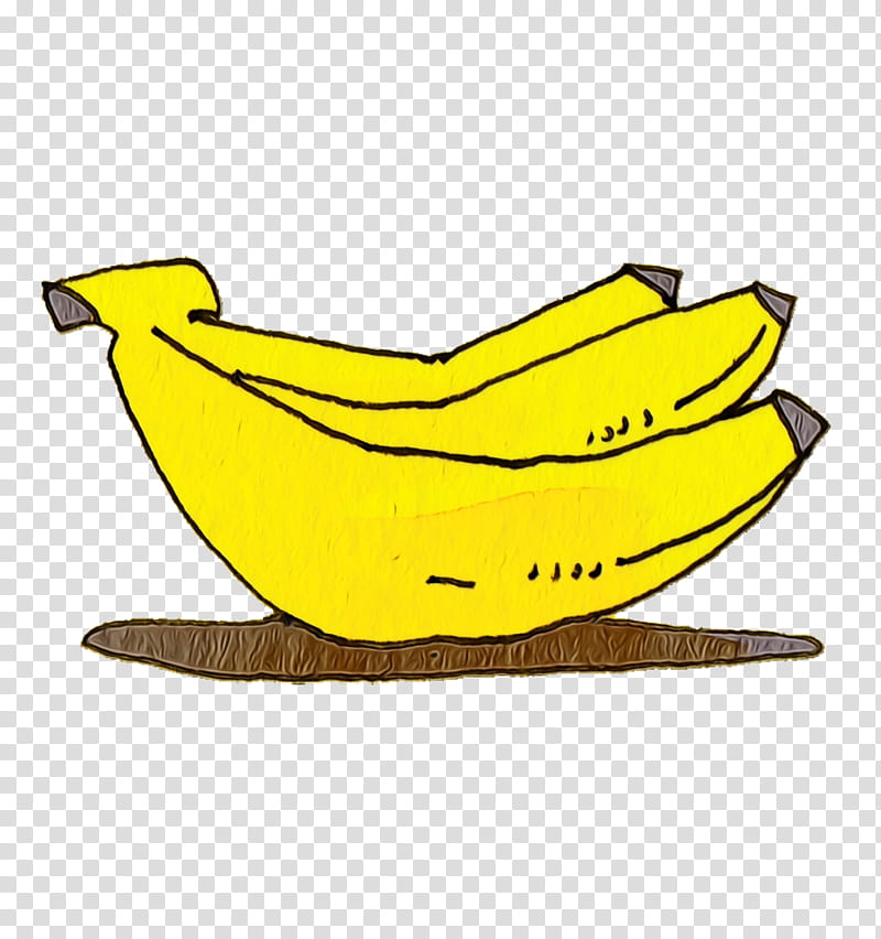 banana boat angle yellow line, Cartoon Fruit, Kawaii Fruit, Watercolor, Paint, Wet Ink, Boating, Meter transparent background PNG clipart