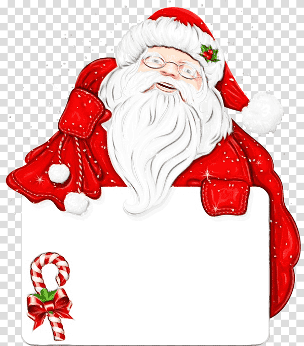 Christmas Santa Claus, Watercolor, Paint, Wet Ink, Christmas Day, Toronto Santa Claus Parade, Facial Hair transparent background PNG clipart