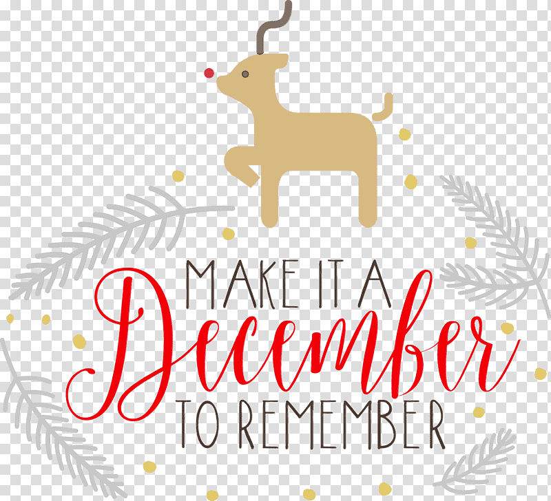 Reindeer, Make It A December, Winter
, Watercolor, Paint, Wet Ink, Logo transparent background PNG clipart