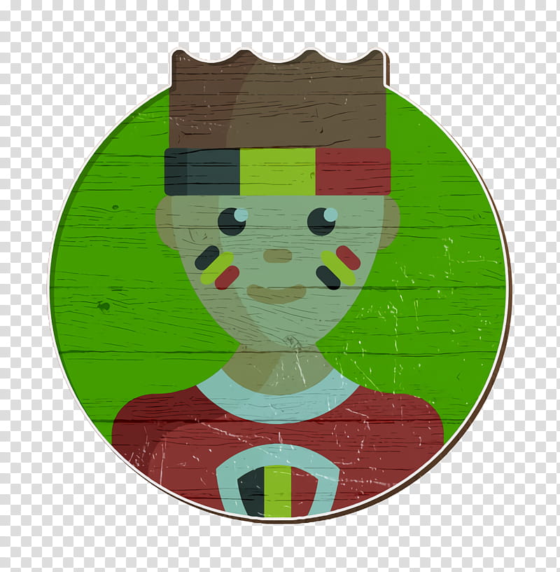 Football fan icon Belgium icon Facepaint icon, Christmas Ornament, Green, Cartoon, Christmas Day transparent background PNG clipart