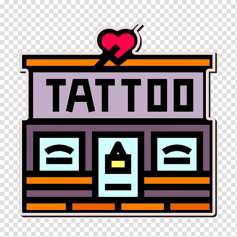 Tattoo parlor icon Tattoo icon Tattoo studio icon, Text, Line, Rectangle transparent background PNG clipart