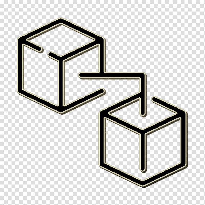 Blockchain icon, Industry, Enterprise, 3D Printing, Packaging And Labeling, Business transparent background PNG clipart