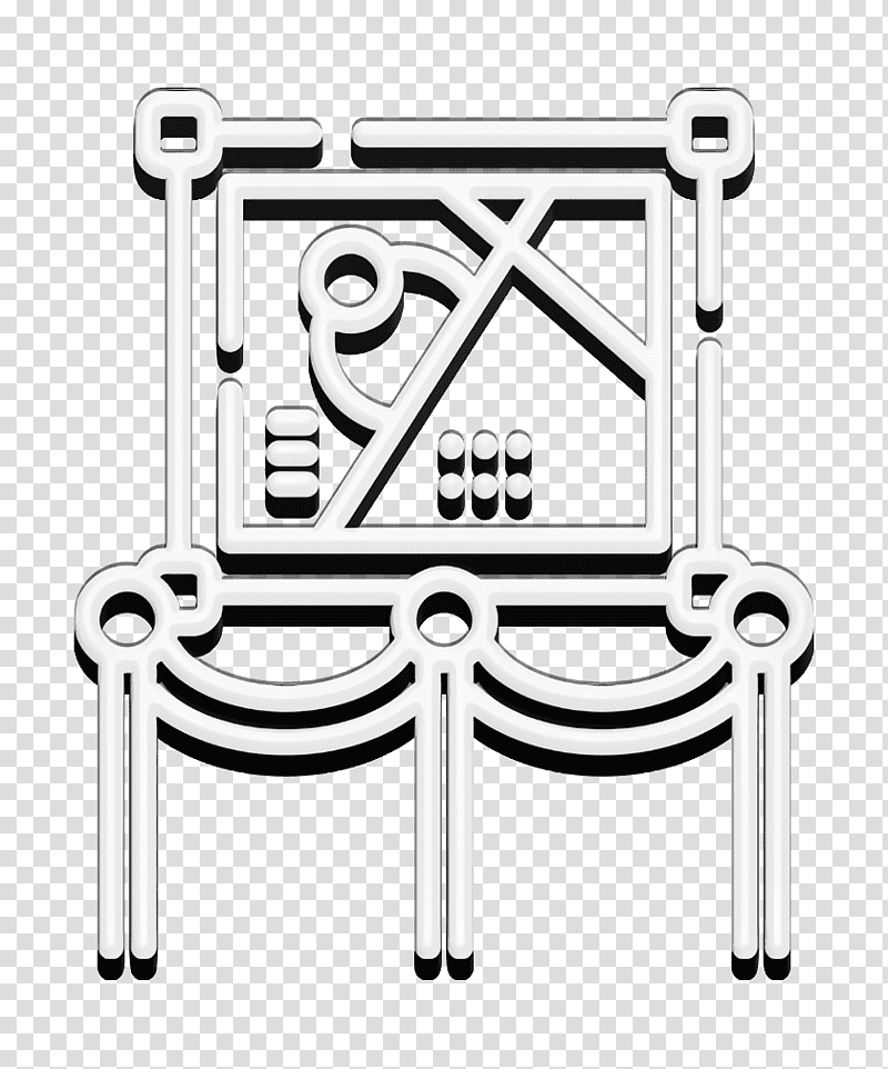 Museum icon Creative Process icon Exhibition icon, Chair, Furniture, Black And White
, Meter, Line, Geometry transparent background PNG clipart