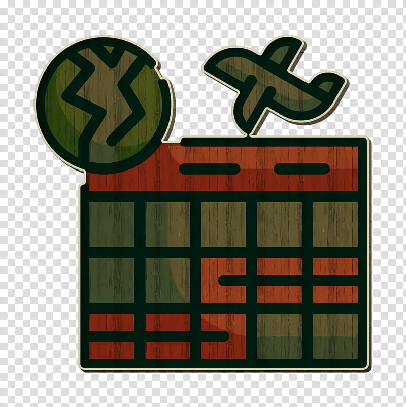 Calendar icon Travel icon, Green, Textile, Tartan, Plaid, Square, Rectangle transparent background PNG clipart