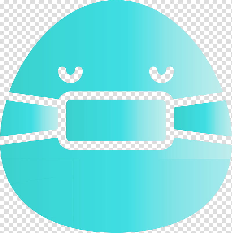 emoji medical mask Corona Virus Disease, Turquoise, Green, Aqua, Circle, Technology, Symbol, Logo transparent background PNG clipart