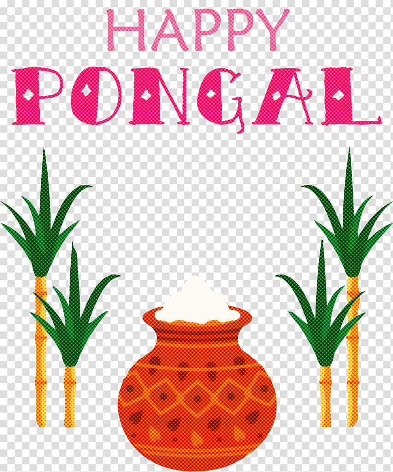 Pongal Happy Pongal, Sugarcane Juice, Succade, Fruit, Pineapple, Toffee, Drawing transparent background PNG clipart