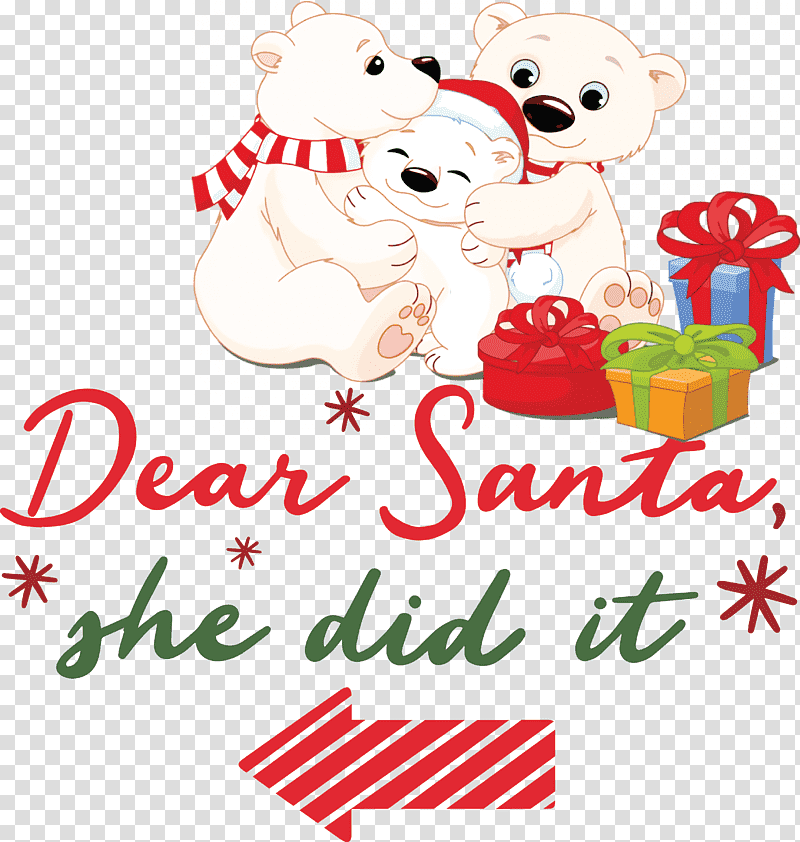 Dear Santa Santa Claus Christmas, Christmas , Christmas Day, Polar Bear, Teddy Bear, Christmas Ornament, Christmas Ornament M transparent background PNG clipart