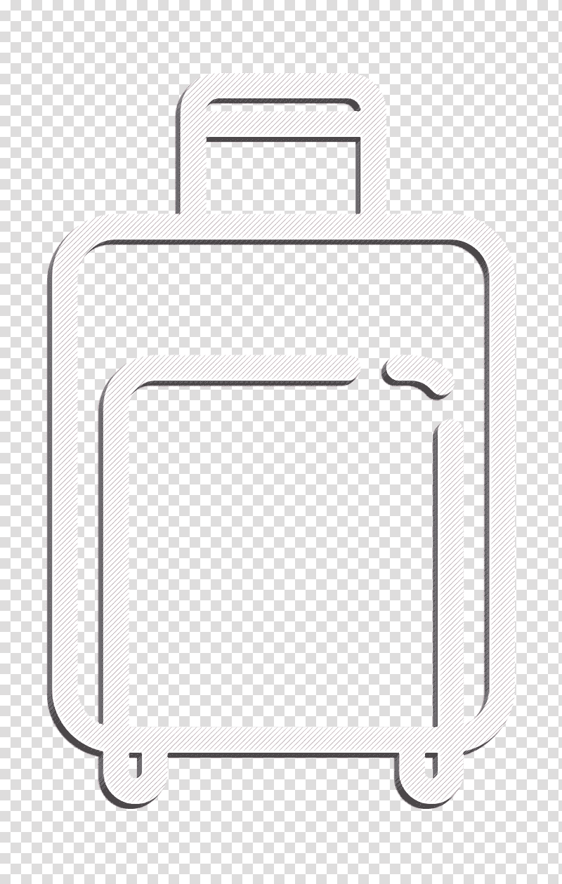 Suitcase icon Linear Detailed Travel Elements icon Case icon, Sales, Meter, Bank, Spring
, Asset, Black M transparent background PNG clipart