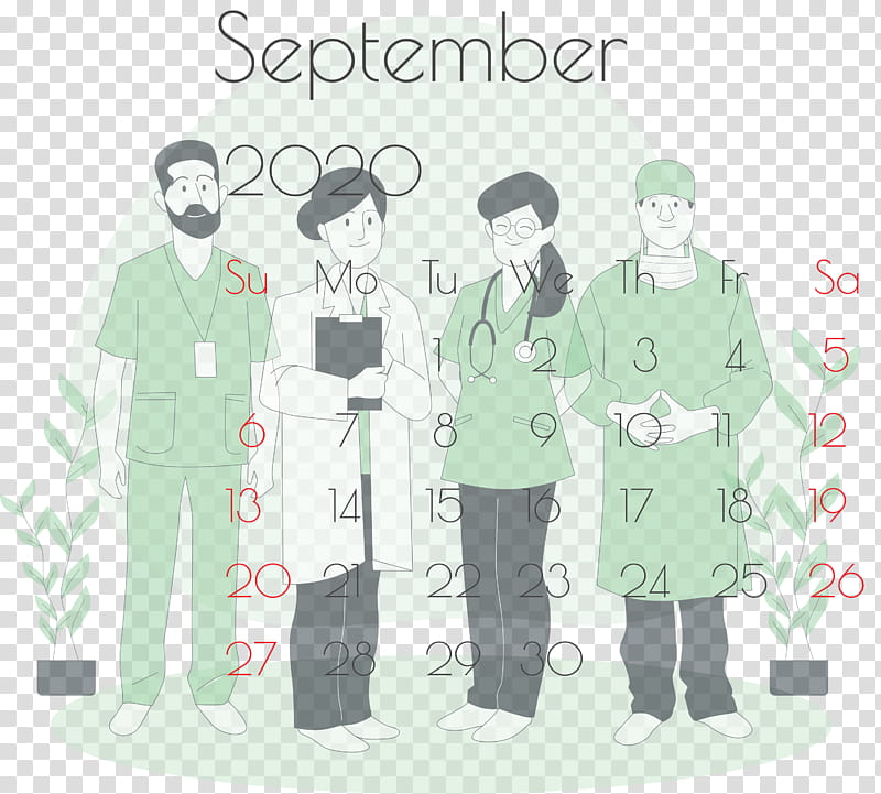 September 2020 Printable Calendar September 2020 Calendar Printable September 2020 Calendar, Physician, Medicine, Health Professional, Nursing, Philippine Dental Association, Health Care, Patient transparent background PNG clipart