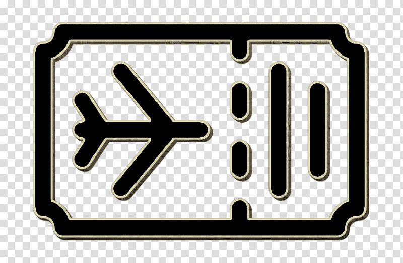 Plane icon Ticket icon Travel App icon, Vehicle Registration Plate, Logo, Line, Meter, Number, Mathematics transparent background PNG clipart