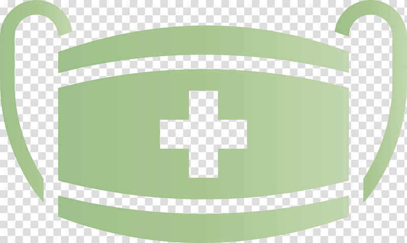 medical mask, Green, Symbol, Cross, Logo transparent background PNG clipart