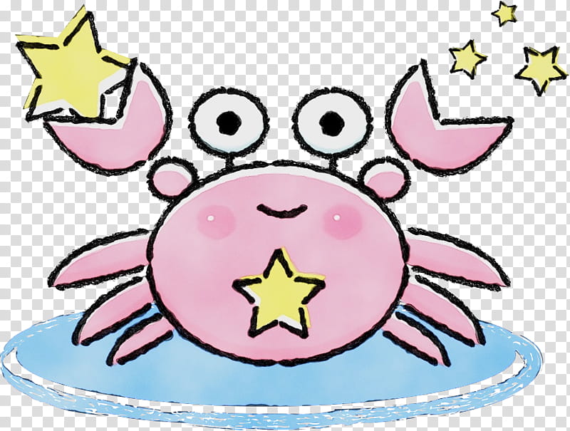 fresh crab chesapeake blue crab cartoon cuteness sticker, Watercolor, Paint, Wet Ink transparent background PNG clipart