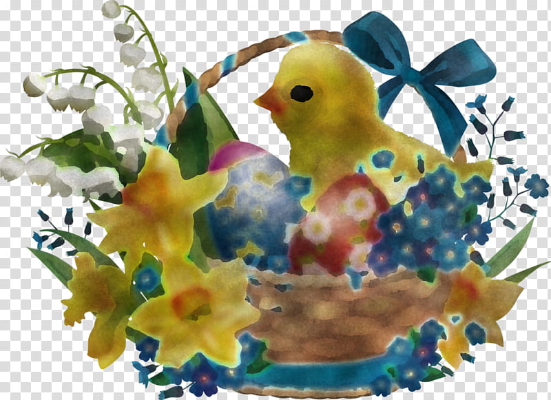 cute easter basket with eggs happy easter day basket, Bluebird, Yellow, Parrot, Perching Bird, Songbird, Ceramic transparent background PNG clipart